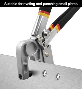 Aluminum Stud Crimper Plier 10 Inch Smooth Jaw 1 in-1/2 in Flat Tip Soft Grip Handle Industrial Grade Crimping Tool - Product Image 2