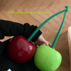 <span class=keywords><strong>Brosse</strong></span> <span class=keywords><strong>de</strong></span> <span class=keywords><strong>toilette</strong></span> écologique en PP en forme <span class=keywords><strong>de</strong></span> <span class=keywords><strong>cerise</strong></span> avec poils en nylon et manche en plastique pour le nettoyage domestique - Product Image 3