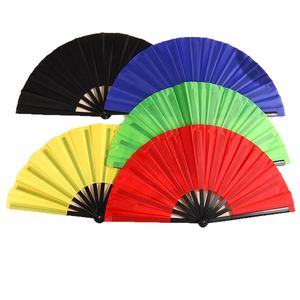 Éventail pliant en plastique de 13 pouces avec logo personnalisé, écologique, art populaire, pour festivals traditionnels, événements, danse, fait main - Product Image 1