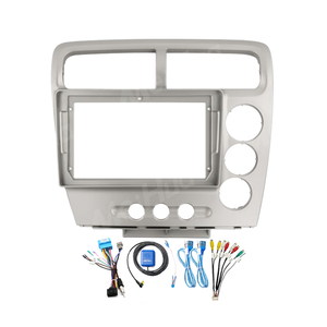 Autoradio Meihua 9 pouces, cadre en ABS pour <span class=keywords><strong>HONDA</strong></span> <span class=keywords><strong>CIVIC</strong></span> EP3 2003, <span class=keywords><strong>deux</strong></span> <span class=keywords><strong>portes</strong></span>, avec faisceau de câblage, câbles RCA, pièces - Product Image 2