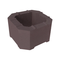 Briques réfractaires cylindriques en chrome-zircone-corindon pour les zones haute température des fours industriels du verre, personnalisables