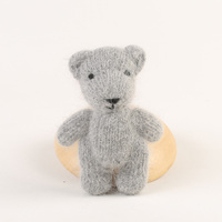 Angora tricot bébé ours jouet Crochet Teddy nouveau-né Photoshoot accessoires peluche poupée posant lapin lapin vache taureau oreiller photographie