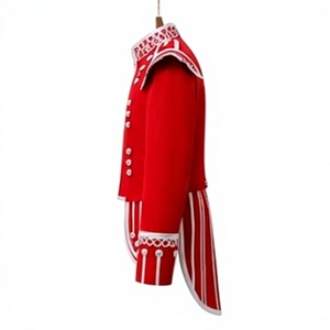 Veste Doublet Écossaise Rouge pour Homme, 100% Laine, Hiver, Imperméable, Respirante, Style Uniforme, Performance Scénique, Vêtement d'extérieur - Product Image 4
