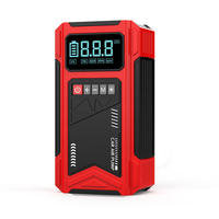 Démarreur de voiture avec compresseur d'air 150 PSI, booster de batterie de voiture portable 14,8 V, batterie externe d'urgence avec lumière LED SOS
