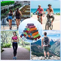 Serviette de sport portable, écologique, respirante, personnalisée, rafraîchissante, à séchage rapide, en microfibre compressée