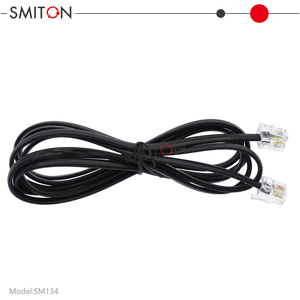 <span class=keywords><strong>Cable</strong></span> Telefónico Plano de <span class=keywords><strong>4</strong></span> <span class=keywords><strong>Hilos</strong></span> para Interiores con Conector RJ11 de 6 Pines 6P4C para Comunicación - Product Image 5