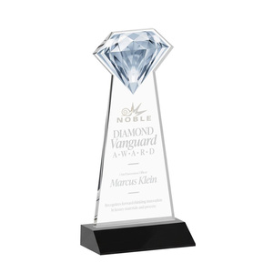 Trofeo de Cristal Transparente Noble Diamond <span class=keywords><strong>Vanguard</strong></span> Award con Base Negra y Logotipo Grabado para Reconocimiento de Innovación Corporativa - Product Image 4
