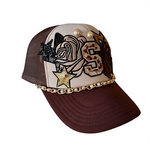 Whole Sale Prices Custom Men's Mesh Embroidery Logo 5 Panel Mesh <b>Snap</b> Back Baseball Trucker <b>Cap</b> Classic Street Wear Trucker Hats - Product Image 1