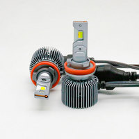 Phare de voiture LED tricolore 55W, 3000K 4300K 6000K, phare LED commutable, tube thermique en cuivre, ampoule LED automobile