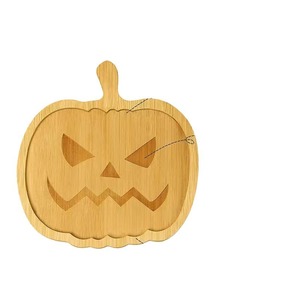 Bandeja de bambú con forma de calabaza, plato para dulces y bocadillos con temática de Halloween para decoraciones de fiestas infantiles - Product Image 5