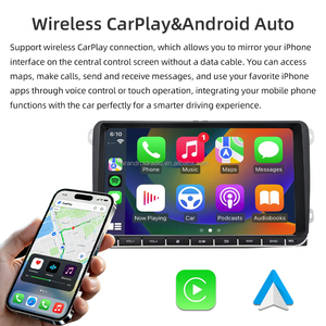 Autoradio Android 9 pouces pour VW <span class=keywords><strong>Volkswagen</strong></span> Golf Polo Tiguan Passat CC Jetta Caddy avec Carplay sans fil, GPS et écran tactile - Product Image 4