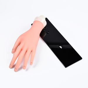 Soft Mannequin <b>Nail</b> <b>Practice</b> <b>Hand</b> with Base Positionable Fingers for <b>Nail</b> Art Training - Product Image 6