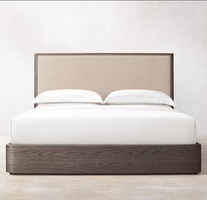 Cama abatible de madera maciza tradicional de tamaño completo con almacenamiento, plataforma de construcción robusta para hoteles y villas, tamaños personalizables, directo de fábrica - Product Image 1