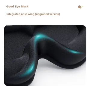 2024 หรูหราสีดํา Night Eyemask นอน 3D หน้ากากตา