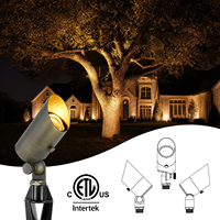Projecteur LED paysager en laiton massif 12V, IP65, éclairage extérieur pour jardin, avec piquet de fixation au sol pour l'éclairage des arbres