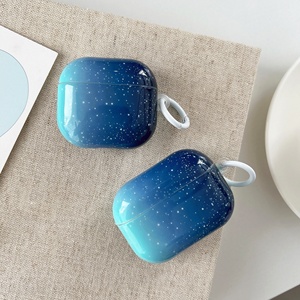 Étui pour écouteurs <span class=keywords><strong>ciel</strong></span> étoilé <span class=keywords><strong>bleu</strong></span>, compatible <span class=keywords><strong>AirPods</strong></span> 1 Pro 2 3 4 Gen, housse de protection antichoc pour casque - Product Image 2