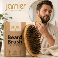 Brocha de Afeitar de Viaje Personalizada al por Mayor, Cerdas de Jabalí, Bambú, Cepillo de Afeitar para Hombre, Tipo Láser para Afeitar a Mano