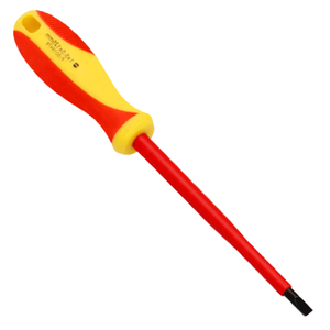 <span class=keywords><strong>Tournevis</strong></span> <span class=keywords><strong>plat</strong></span> isolé VDE 1000V de haute qualité pour électricien, finition naturelle, manche en plastique, taille de prise 9 mm, OEM - Product Image 2