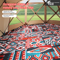 Tapis de pique-nique et de camping octogonal pliable, léger, durable, extra large, imperméable, de haute qualité, portable pour le jardin 4