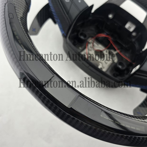 พวงมาลัยคาร์บอนไฟเบอร์หุ้มหนัง พร้อมไฟ LED สำหรับรถยนต์ออดี้ รุ่น A3 A4 A4L A5 A7L A8 5 7 B9 A6 R8 ขายส่งยอดนิยม - Product Image 5