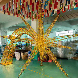 Scultura 3D LED RGB IP65 personalizzata per esterni, decorazione natalizia, arco a stella, motivo luminoso per strada, per festival - Product Image 4