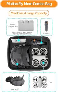 Taoricup 适用于兼容 Neo <span class=keywords><strong>Motion</strong></span> Fly More 保护套 3 合 1 存储套装 肩带 护目镜 N3/RC <span class=keywords><strong>Motion</strong></span> 3 防震 - Product Image 3