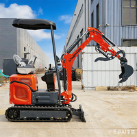 Mini Excavadora Landward, Potente Excavadora Agrícola, CE Euro 5, Miniexcavadora de Orugas de 1.2 Toneladas con Accesorios, Venta al Por Mayor