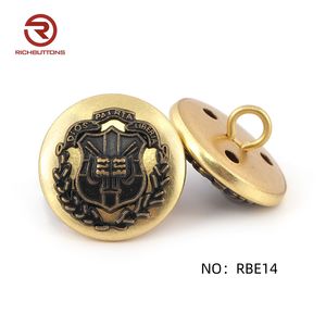 Factory Round Shape Custom Uniform Sew Gold Coat Zinc Alloy Brass Shank <b>Buttons</b> for Blazer - Product Image 3