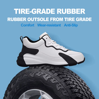 Scarpe Unisex con Rialzo Interno Nere Bianche in Microfibra Traspiranti Casual Sneakers da Papà Fornitura Diretta dalla Fabbrica Originale ODM