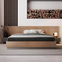 Lit Tatami Modulaire Personnalisable Minimaliste Moderne avec Boîte de Rangement Sous le Lit BTLB053 pour la Maison ou les Appartements