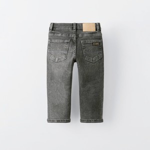 2025 jean pour garçons gris taille haute garçons jean pantalon ample confortable respirant enfants pantalons décontractés avec bouton - Product Image 2