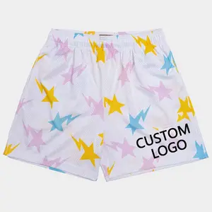 Vente en gros de shorts en maille EEE avec logo personnalisé pantalons de sport respirants shorts de base eee de plage