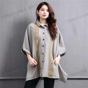 <span class=keywords><strong>Blusas</strong></span> holgadas informales <span class=keywords><strong>de</strong></span> gran tamaño para mujer, <span class=keywords><strong>blusas</strong></span> <span class=keywords><strong>de</strong></span> talla grande para primavera y otoño <span class=keywords><strong>2023</strong></span> para mujer, ropa para jóvenes - Product Image 5