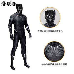 Disfraz de Cosplay de <span class=keywords><strong>Pantera</strong></span> <span class=keywords><strong>Negra</strong></span> T'Challa para Adultos, Talla Grande, Inspirado en TV y Cine, Color Negro, Venta al Por Mayor - Product Image 6