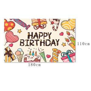 Durable gran poliéster feliz cumpleaños banner <span class=keywords><strong>rosa</strong></span> para niña - Product Image 2