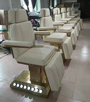 Fauteuil de massage moderne Moq1 pour salon de beauté, lit électrique à 3 moteurs, lit de soin du visage, mobilier de spa, lit incurvé pour les cils, large