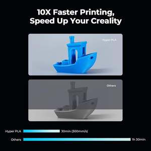 Filamento Creality Hyper PLA de 1.75mm, negro, bobina de 1kg para impresión 3D de alta velocidad - Product Image 3