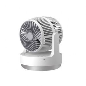 8-Inch New Product No Usb on Small Air Circulator Plastic Lamp With Clock <b>Table</b> Desk and Clip Fan - Product Image 1
