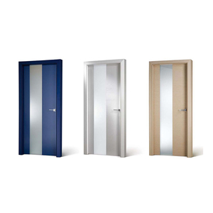 Porte intérieure en bois plaqué chêne massif avec panneau <span class=keywords><strong>MDF</strong></span> de design moderne Porte de chambre pour appartements hôtels villas - Product Image 5