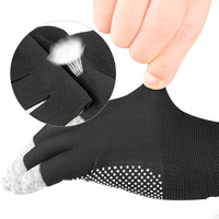 Guantes de Cinco Dedos con Pantalla Táctil Extendida (Nylon/PVC) para Juegos e Instrumentos Electrónicos; Palma Antideslizante para Uso en Verano