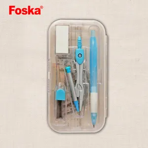 Foska Two Layers Zinc Alloy Math Compasses Divider Set with Ruler