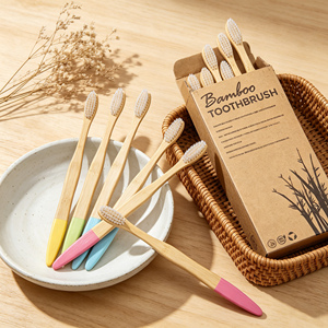 Spazzolino da Denti 100% Ecologico in Bambù per Adulti e Bambini, con Setole in Bambù - Product Image 4