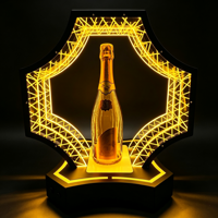 Présentoir de Bouteilles LED Lumineux de Luxe pour Bar de Nuit, Rechargeable, en Acrylique, avec Logo Personnalisé, pour VIP