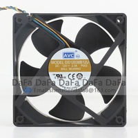 Ventilateur de refroidissement AVC 5V 24V 48V DC12V 2.5A AC EC 12038 120X120X38MM 12CM à double roulement à billes, volume d'air élevé, châssis robuste DS12038B12U
