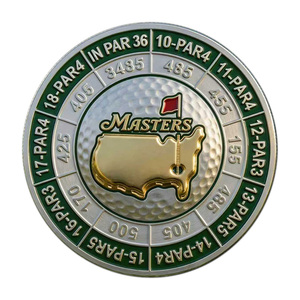 Pièce de monnaie commémorative Augusta Masters de Golf, artisanat métallique, ornement carte du parcours, souvenir pour les fans de golf, médaille ronde portable - Product Image 2