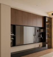 Meuble mural suspendu en MDF mélaminé au design moderne et luxueux, ensemble de meuble TV pour salon