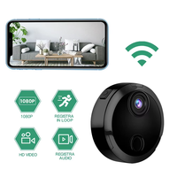 Mini caméra sans fil Full-HD 1080P avec batterie intégrée, surveillance WiFi, vision nocturne, détection de mouvement, micro caméra pour la maison et le bureau