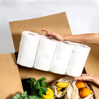 Rouleaux de papier toilette jetables en gros, doux, écologiques, en pâte de bois vierge, haute absorption