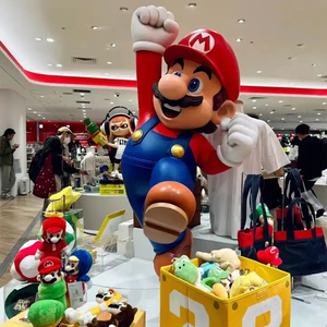 <span class=keywords><strong>2023</strong></span> venta al por mayor al aire libre dibujos animados trabajador personaje tamaño real fibra de vidrio superhéroe <span class=keywords><strong>Mario</strong></span> estatua colorido Metal plateado hecho a mano - Product Image 2