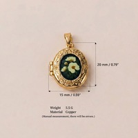 Hongtong AC-365 Nouvelle Arrivée Pendentifs Cœur Mignons et Délicats Plaqué Or PVD 18K Boîte Photo Tendance Vente Chaude